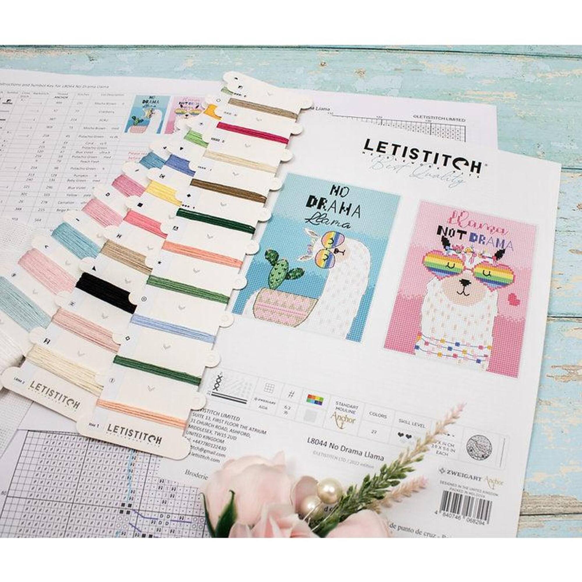 Letistitch No drama Llama Counted Cross Stitch Kit